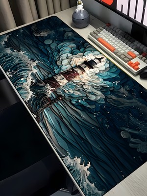 Charmbi Deniz Feneri 40X90 Procontrol Mouse Pad Gaming Mousepad Kaymaz Taban Büyük Oyuncu Ultra Pürüzsüz