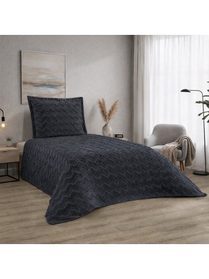 Zikzak Tek Kişilik Yatak Örtüsü