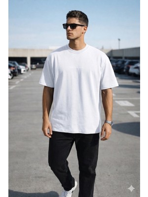 Tarz Cool Erkek Oversize Tişört – Minimal “don’t Look Back” Detaylı Basic