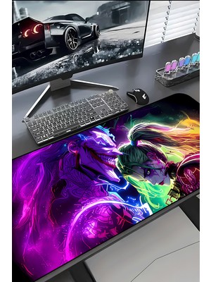 Charmbi Joker & Harley 30X70 Procontrol Mouse Pad Gaming Mousepad Kaymaz Taban Büyük Oyuncu Ultra Pürüzsüz