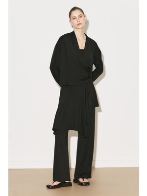 Manuka Easy Kruvaze Bluz Kahverengi