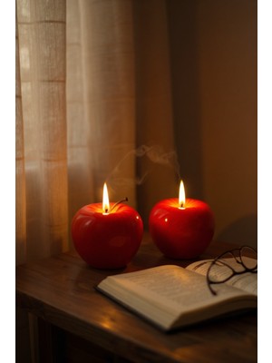 Bereketli Store 2’li Meyve Figürlü Mum – Dekoratif Meyve Tasarımlı Mum Seti