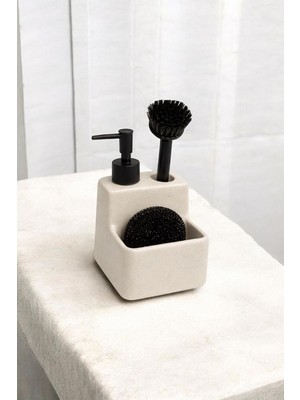 Bereketli Store Süngerlikli Fırçalı Sıvı Sabunluk | Mutfak Tezgah Üstü Sabunluk ve Sünger Düzenleyici