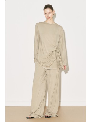 Manuka Easy Geniş Rahat Pantolon Taş