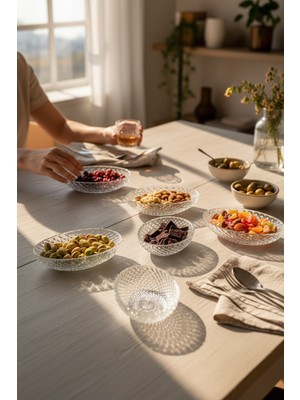 Bereketli Store 6’lı Kayık Tabağı 16 cm – Sunum Tabağı Seti, Sofra ve Servis Aksesuarı