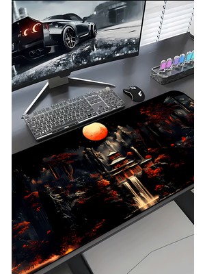 Charmbi Kale Manzarası 30X70 Procontrol Mouse Pad Gaming Mousepad Kaymaz Taban Büyük Oyuncu Ultra Pürüzsüz