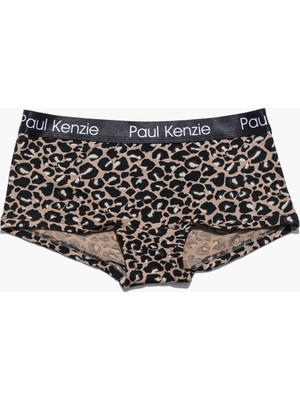 Paul Kenzie Desenli Kadın Boyshort Külot - Leopard