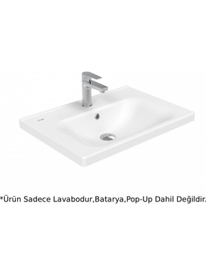 Creavit EK065 Eksen Etajerli Lavabo 65 cm - Beyaz
