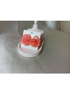 CSAY Moda Pembe Tül Küpe