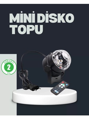 Alfa Aksesuar 03 Rgb LED Disko Küresi 7 Modlu Uzaktan Kumandalı