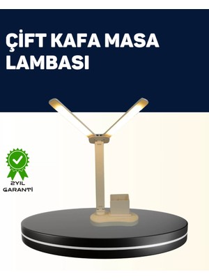 Alfa Aksesuar 03 Ayarlanabilir Kısılabilir LED Masa Lambası | Entegre Kalemlik ve Telefon Tutucu Özellikli