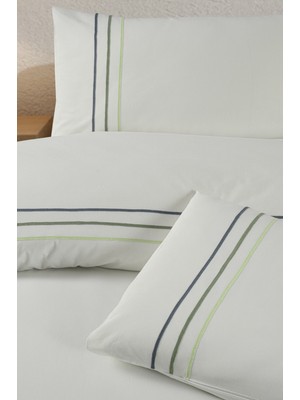 Uçkan Home %100 Pamuk Nakışlı Çift Kişilik Nevresim Seti