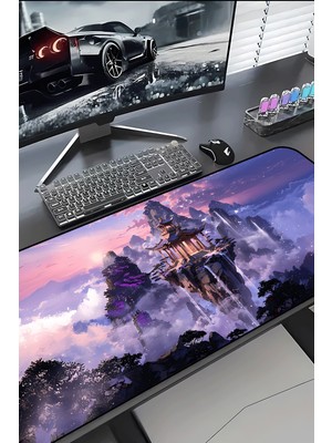 Charmbi Uçan Kale 30X70 Procontrol Mouse Pad Gaming Mousepad Kaymaz Taban Büyük Oyuncu Ultra Pürüzsüz