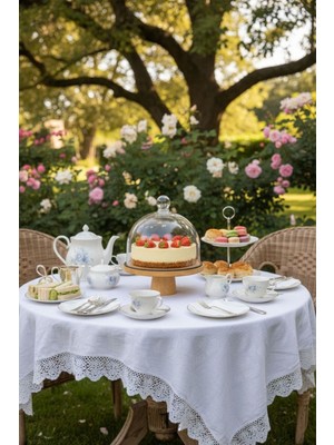 Bereketli Store Egehome Cam Kapaklı Ayaklı Bambu Sunumluk | 20 cm Dekoratif Servis