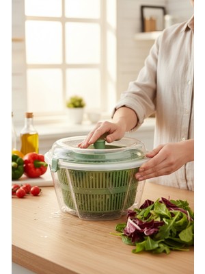 Bereketli Store Vega Salata Kutusu Yeşil – Bölmeli Taşınabilir Lunch Box, Sızdırmaz Kapaklı