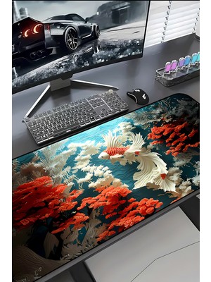 Charmbi Koji Balığı 30X70 Procontrol Mouse Pad Gaming Mousepad Kaymaz Taban Büyük Oyuncu Ultra Pürüzsüz