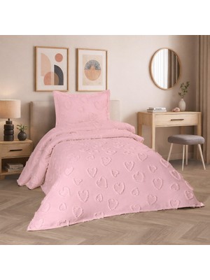 Kalp Tek Kişilik Yatak Örtüsü