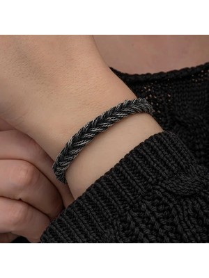 Inure Jewelry Gümüş Kazaziye Örgü Bileklik