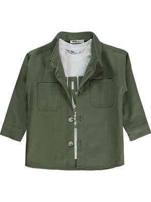 Civil Boys Çift Cepli Tişörtlü 2-5 Yaş Gömlek - Haki