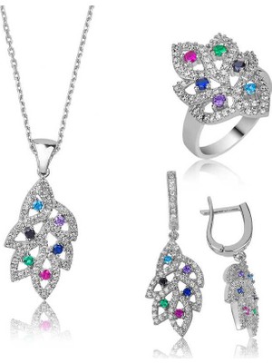 Inure Jewelry Gümüş Renkli Bayan Set