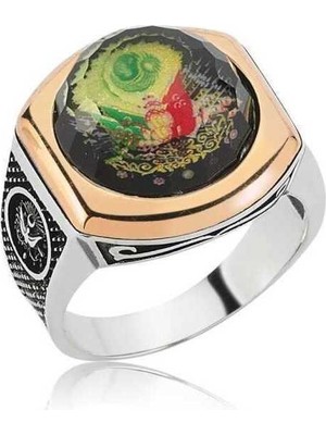 Inure Jewelry Gümüş Osmanlı Armalı Erkek Yüzük