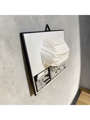 Major Hobi Bmw M3 - 3D Duvar Tablosu 18X21 cm Dekoratif Çerçeveli Otomobil Tasarım