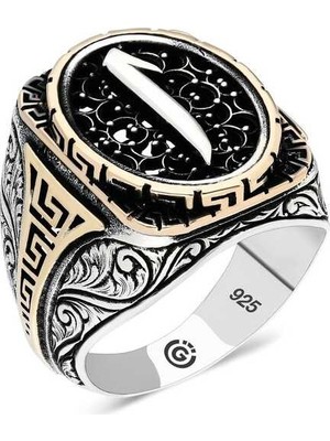 Inure Jewelry Gümüş Elif Oval Erkek Yüzük