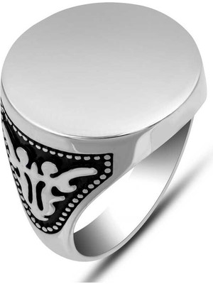Inure Jewelry Gümüş Kişiye Özel Yuvarlak Erkek Yüzük