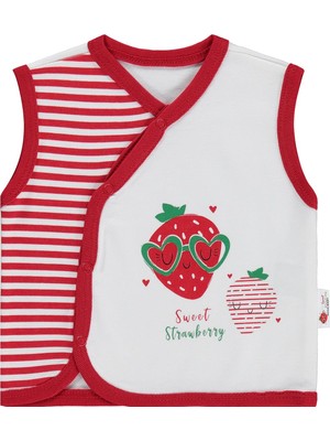 Nova Baby Çilek Kokulu 1-9 Ay Yelek - Ekru