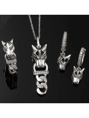 Inure Jewelry ​gümüş Kaplan Figürlü Kadın Set