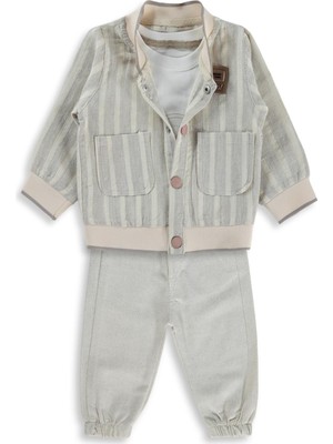 Concept Ceketli 3 Lü 6-18 Ay Takım - Bej 9-12 Ay