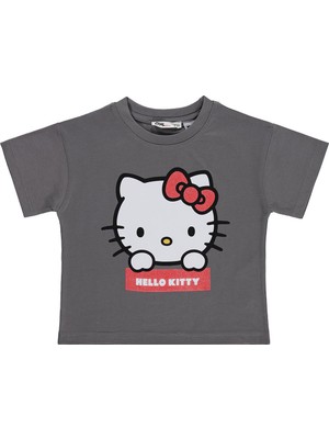 Hello Kitty 2-5 Yaş Tişört - Gri