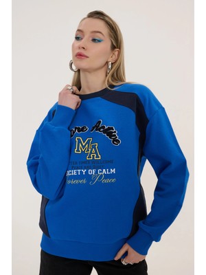 More Active Hulk Renk Bloklu Kadın Sweatshirt