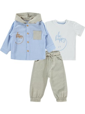 Concept Gömlekli 3 Lü 6-18 Ay Takım - Mavi 18-24 Ay