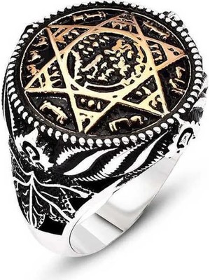 Inure Jewelry Gümüş Süleyman Peygamber Mührü Erkek Yüzük