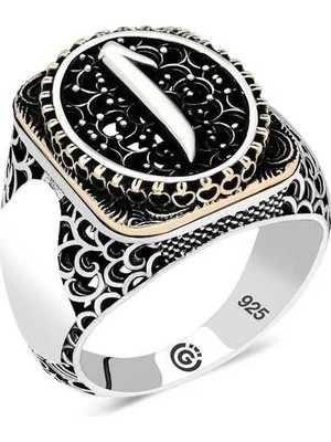Inure Jewelry Gümüş Elif Oval Erkek Yüzük