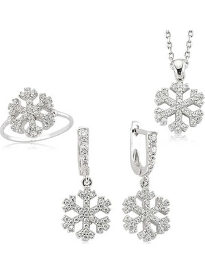 Inure Jewelry Gümüş Kar Tanesi Bayan Set