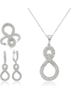 Inure Jewelry Gümüş Sonsuzluk Bayan Set