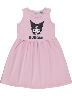 Kuromi 6-9 Yaş Elbise - Pembe