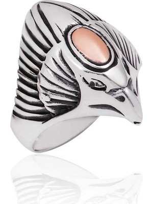 Inure Jewelry Gümüş Kartal Kafası Erkek Yüzük
