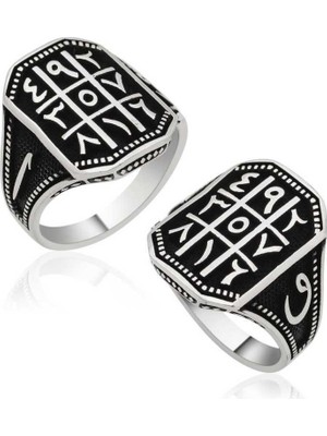 Inure Jewelry Gümüş Ebced Erkek Yüzük