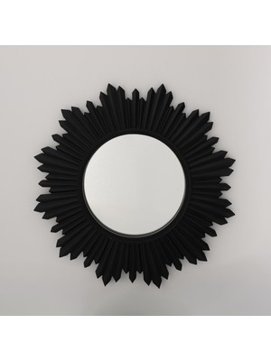 Selim Armanda Yuvarlak Ayna Siyah