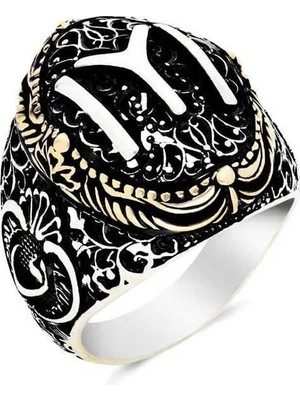 Inure Jewelry Gümüş Kayı Boyu Armalı Yüzük