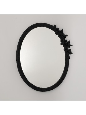 Selim Kuş Figürlü Ayna Siyah