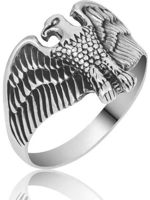 Inure Jewelry Gümüş Kartal Erkek Yüzük