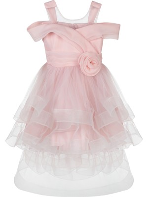 Civil Girls 6-14 Yaş Abiye - Pudra