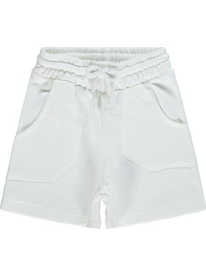 Civil Girls Büyük Cepli 2-5 Yaş Şort - Kırık Beyaz