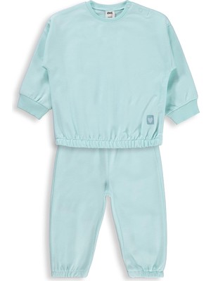 Civil Baby Kız Bebek Düz Basic Kalpli 6-18 Ay Takım - Yeşil