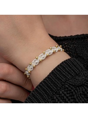 Inure Jewelry Gümüş Kazaziye Örgü Bileklik