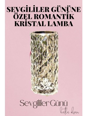 Alfa Aksesuar 03 Sevgililer Gününe Özel Romantik Kristal Gece Lambası Sevgiliye Hediye